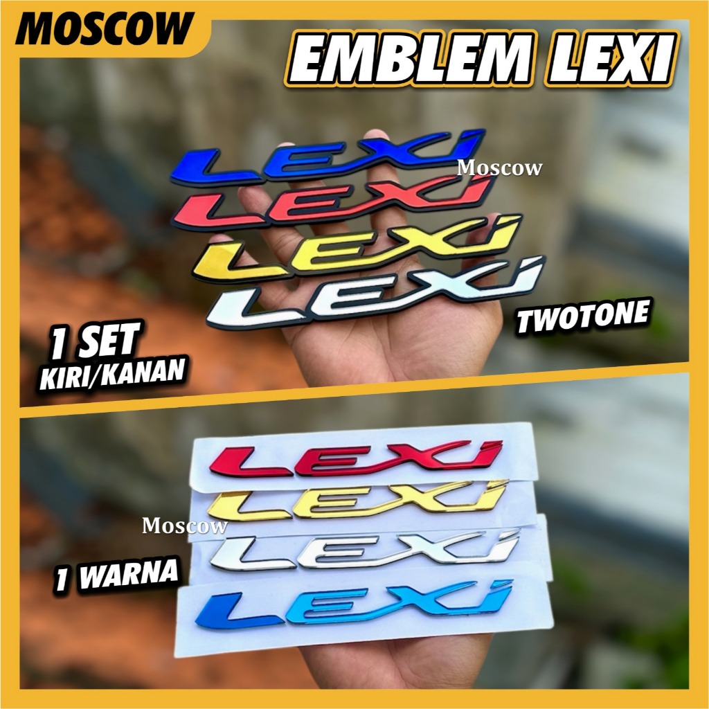 EMBLEM LEXI 3D SEPASANG ISI 2pcs LOGO TIMBUL YAMAHA LEXI STIKER KACA AKRILIK TEBAL 2MM 2 MM LOGO BOD
