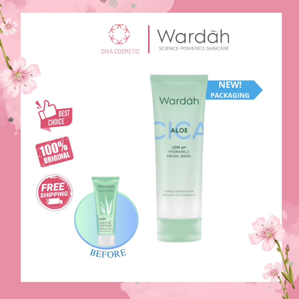 DIVA - Wardah Cica + Aloe Low pH Hydramild Facial Wash Nature Daily