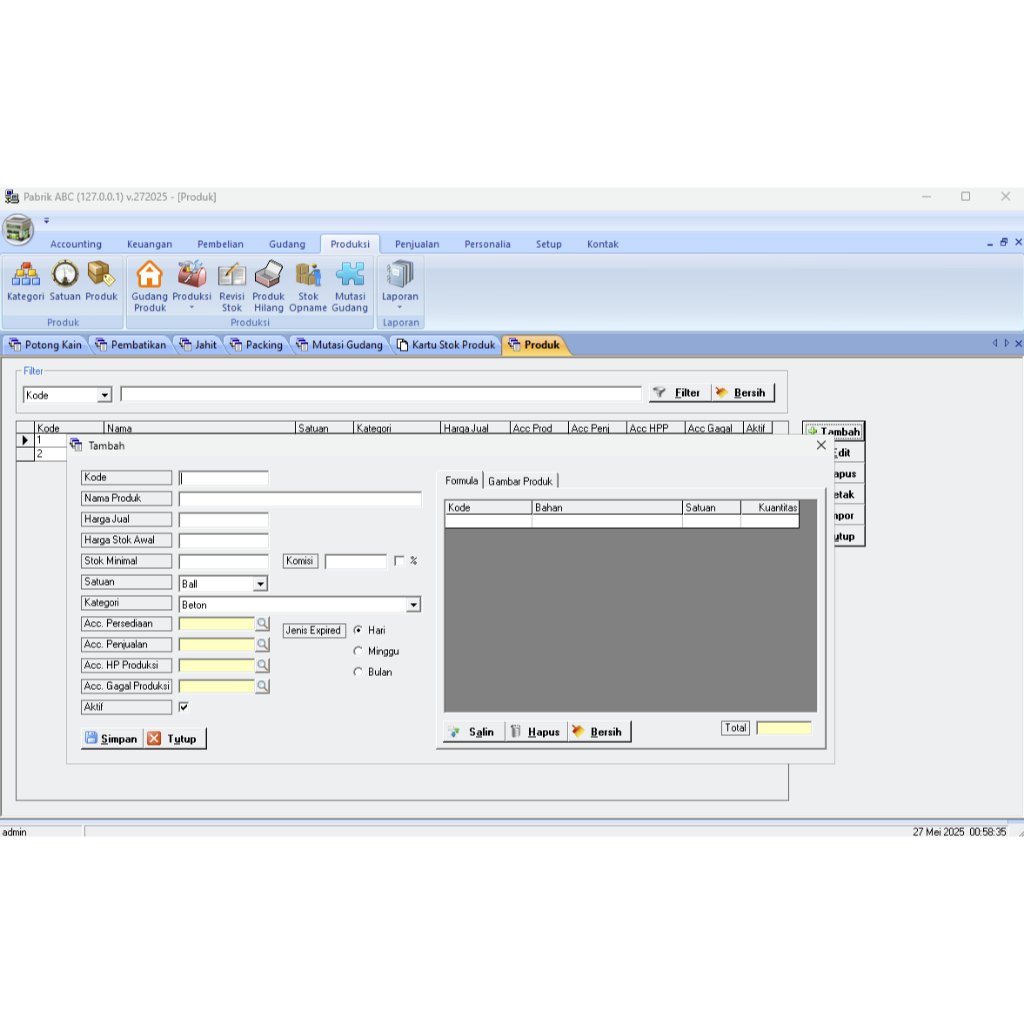 Jual Software Pabrik Konveksi  |  Software Pabrik Batik