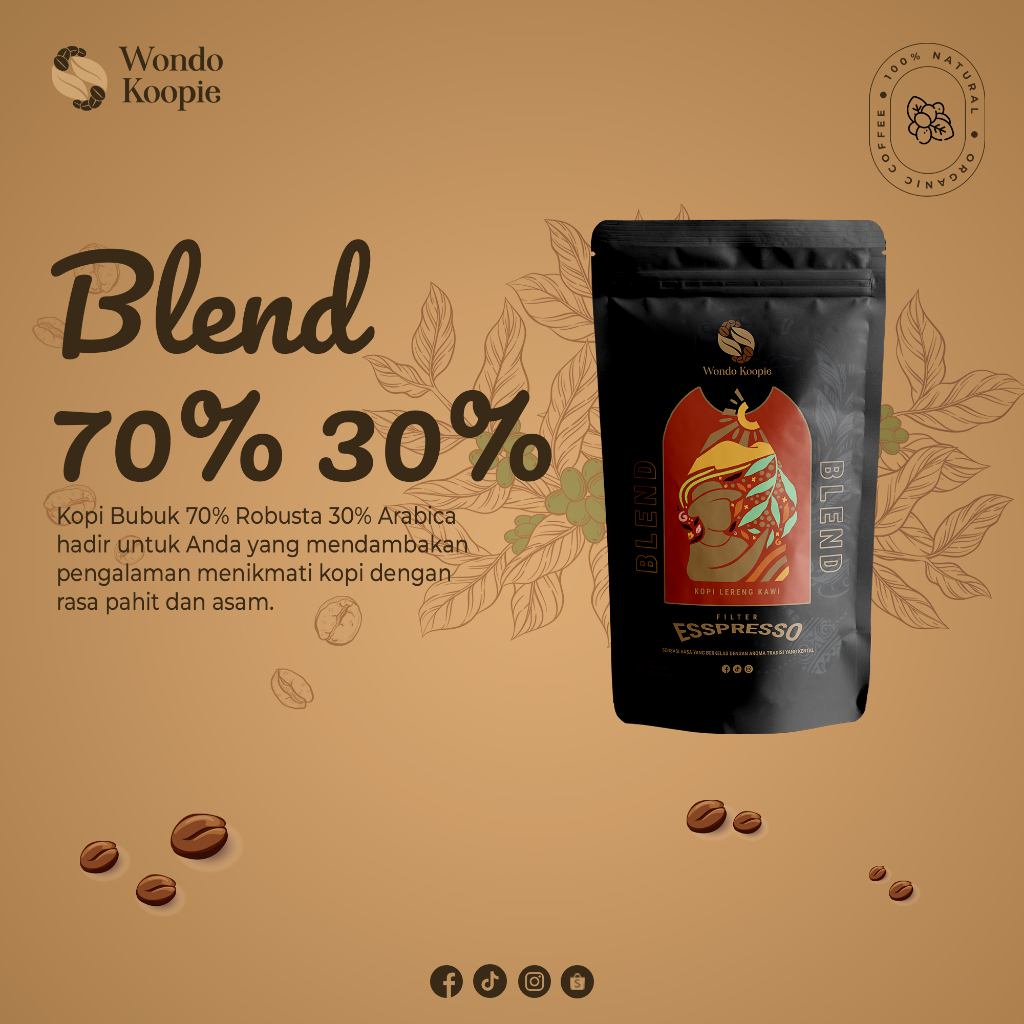 

WONDO KOOPIE Blend 70% 30% 200 Gr