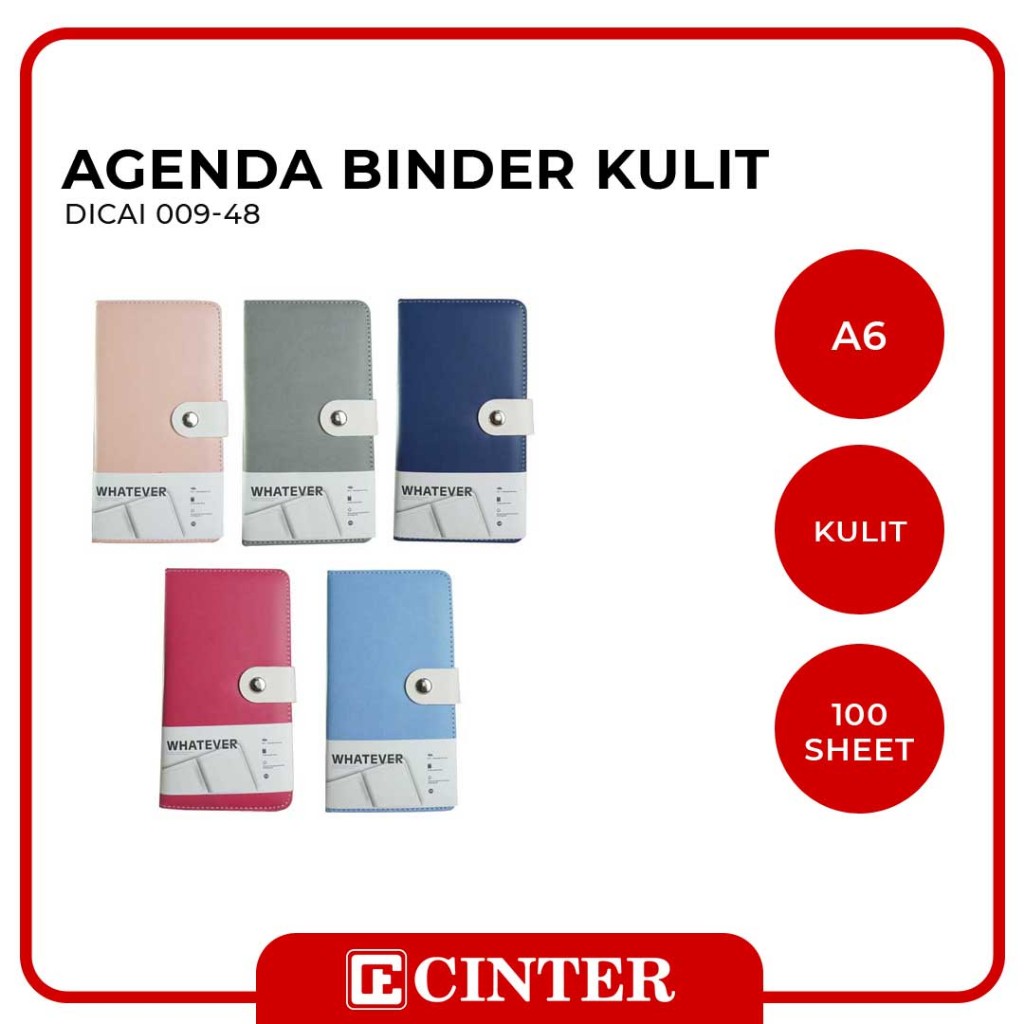 

BIBOLE - BUKU CATATAN / BUKU AGENDA / NOTE BOOK KULIT UKURAN A6 009-48 POLOS KANCING