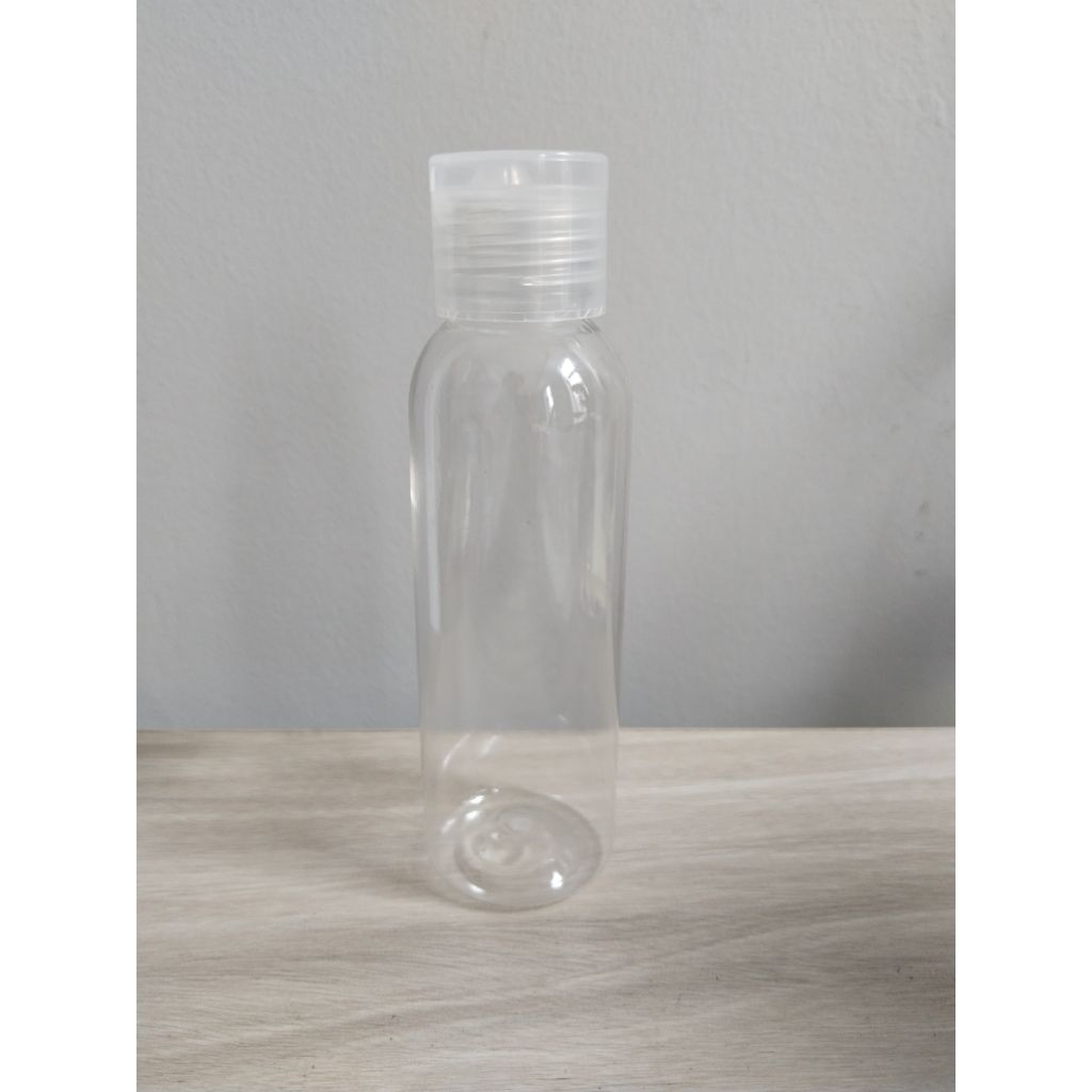 Botol Plastik 100ml Fliptop Bening | Botol Kosong Refill Skincare Travel Minyak