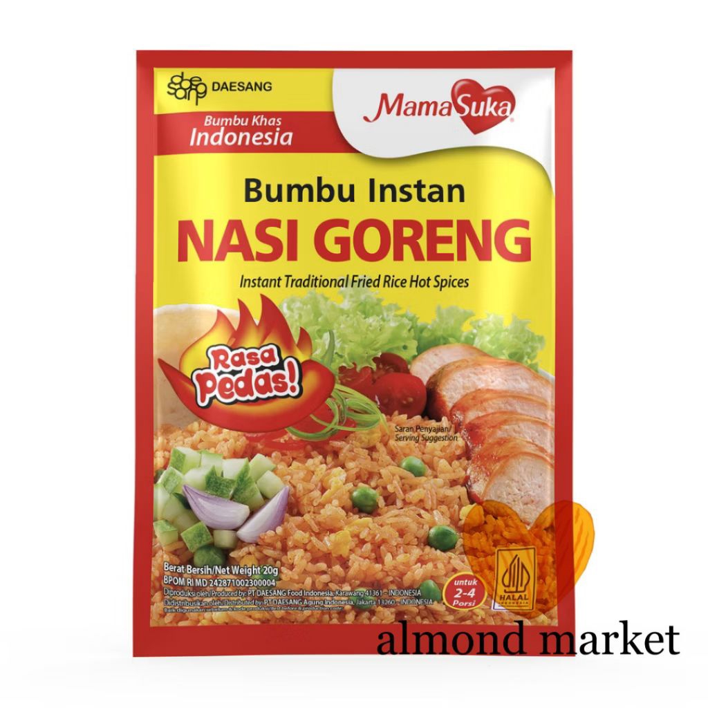 

Mamasuka Bumbu Instan Nasi Goreng Pedas 1 & 4 Renceng x 20 Gr