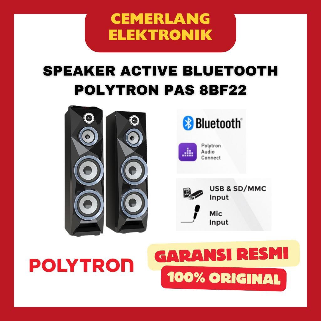 POLYTRON ACTIVE SPEAKER BLUETOOTH PAS 8BF22 / POLITRON PAS8BF22 GARANSI RESMI SUPER BASS