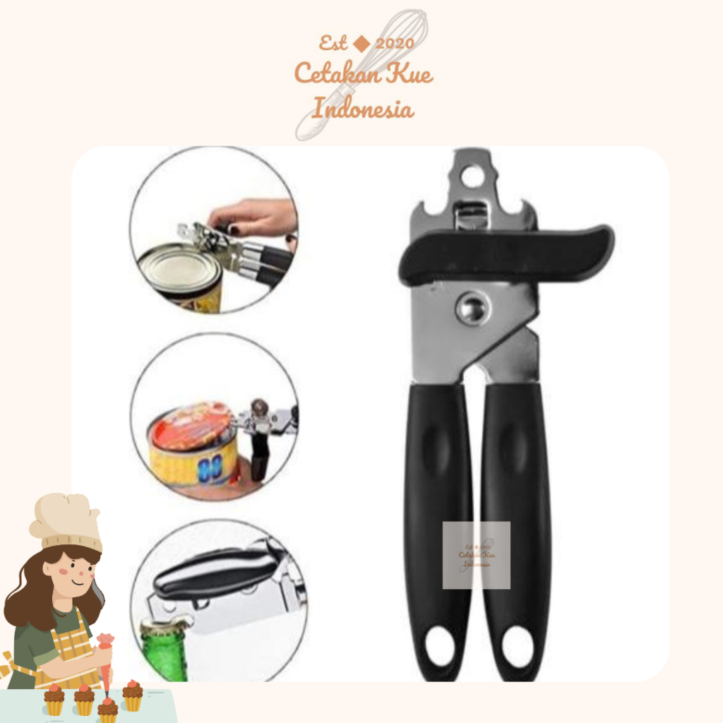 (CKI) Alat Pembuka Kaleng - Double Can Opener Green