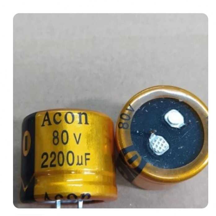 RF5191 elco 2200uf 2200 uf 80v 80volt 80 volt acon gold asli by PCM LTC GLODOK