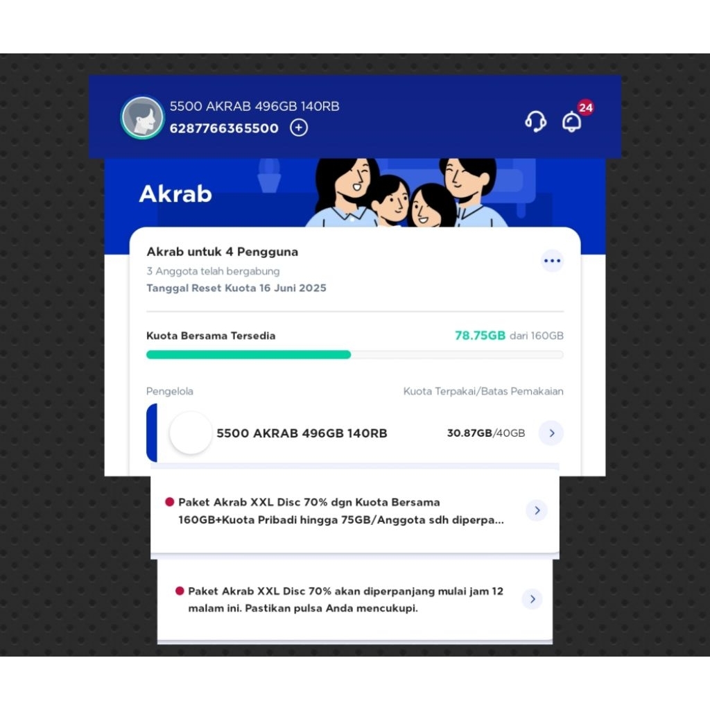 KARTU XL AKRAB XXL DISC 70%