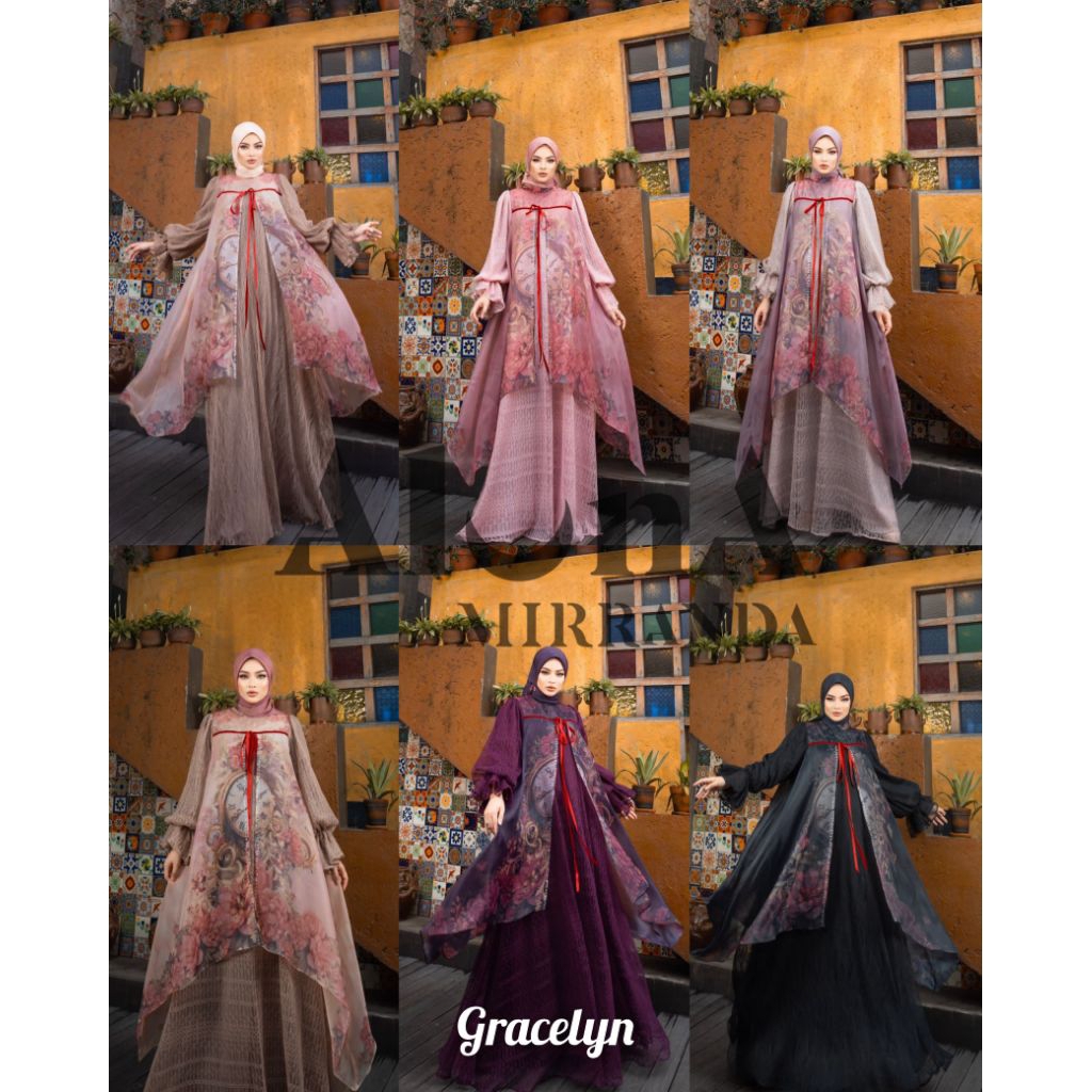 GAMIS GRASELYN SET ALUNA MIRRANDA[SET HIJAB]