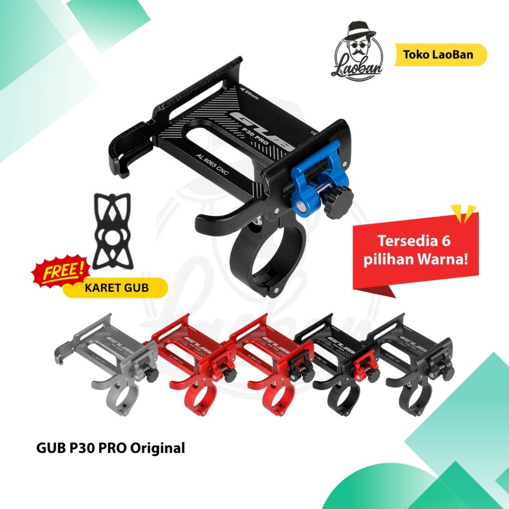Phone Holder HP GUB P30 PRO Original - Holder Handphone Motor dan Sepeda