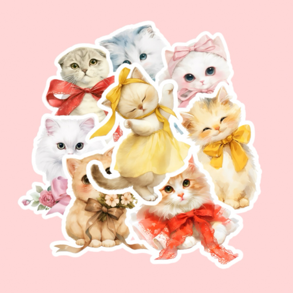 

Sticker Kucing Coquette Cat Aestethic Untuk Laptop HP ScrapBook Anti Air
