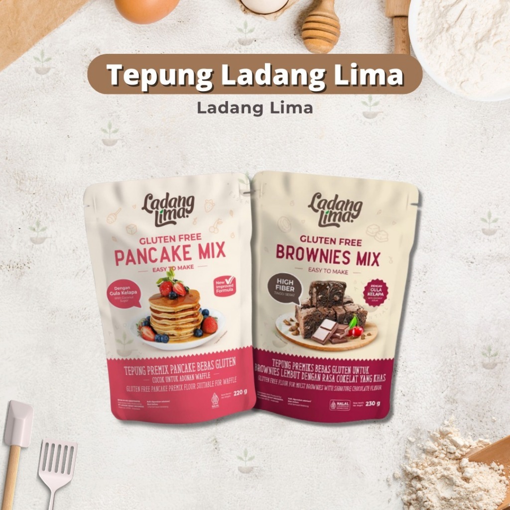 

Ladang Lima Pancake Mix | Brownies Mix | 220 - 230 gr