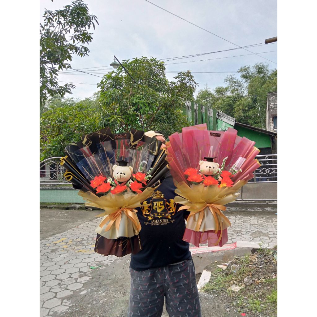 BUKET BONEKA WISUDA PREMIUM DAN UANG KOSONGAN 15 SLOT