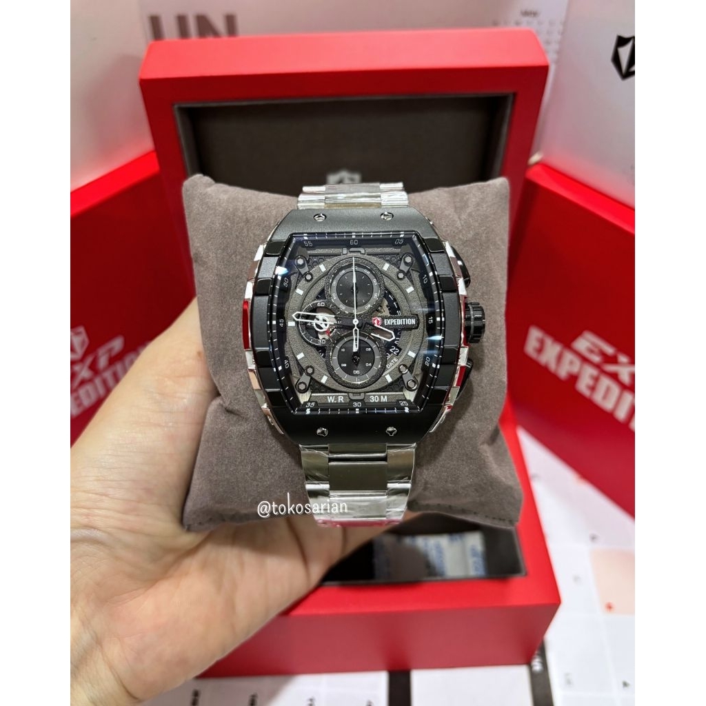 Expedition E6782M Original Bergaransi Jam Tangan Rantai Sport Pria