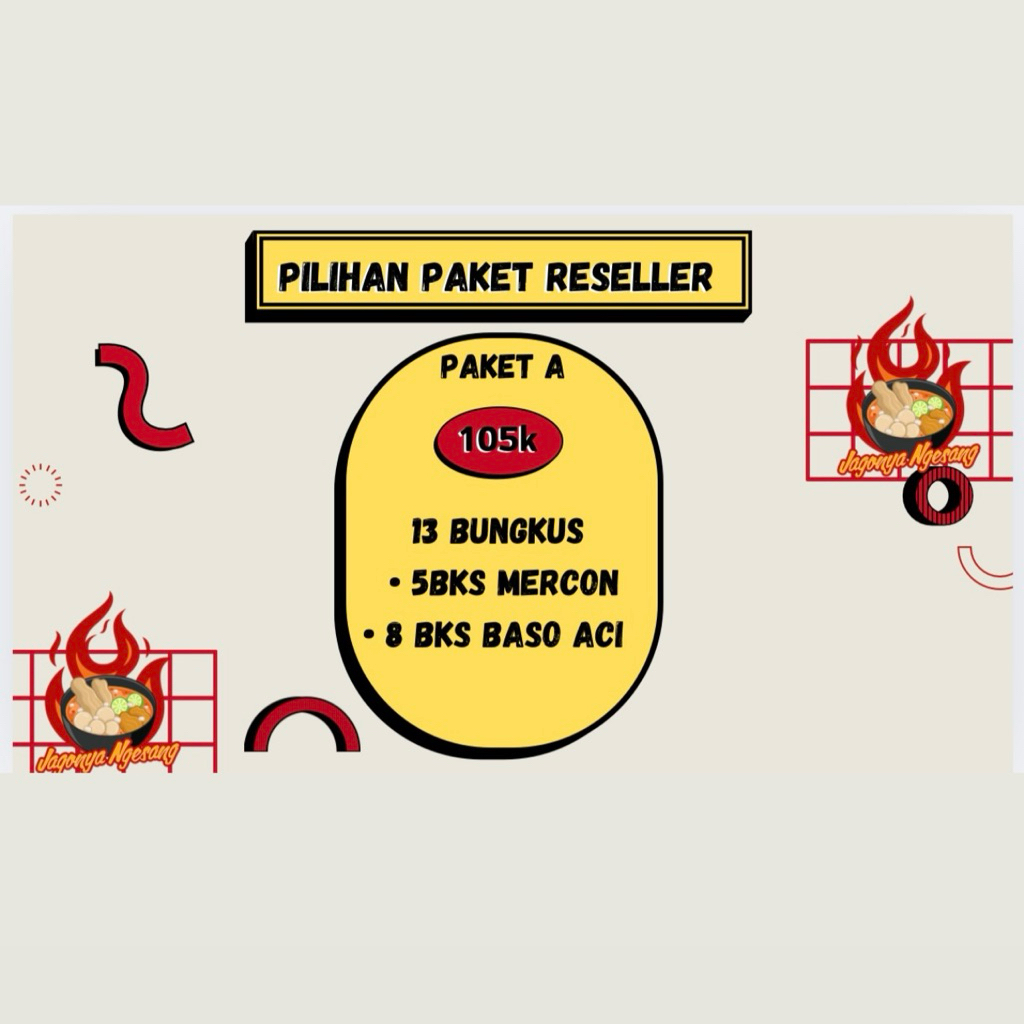 

PAKET RESELLER 13 BKS BASO ACI murah isi banyak