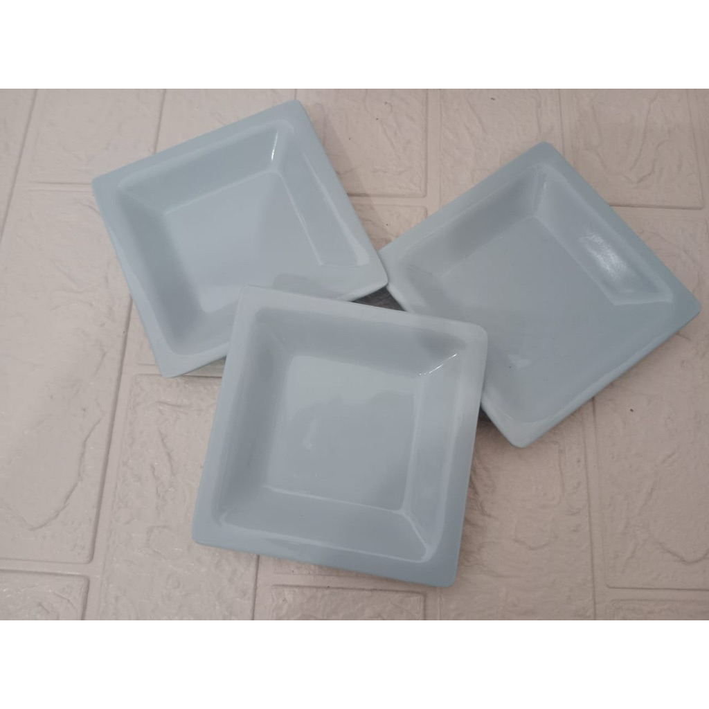 Pisin Melamine Kotak Biru / Lepek Melamine / Pisin Sambal