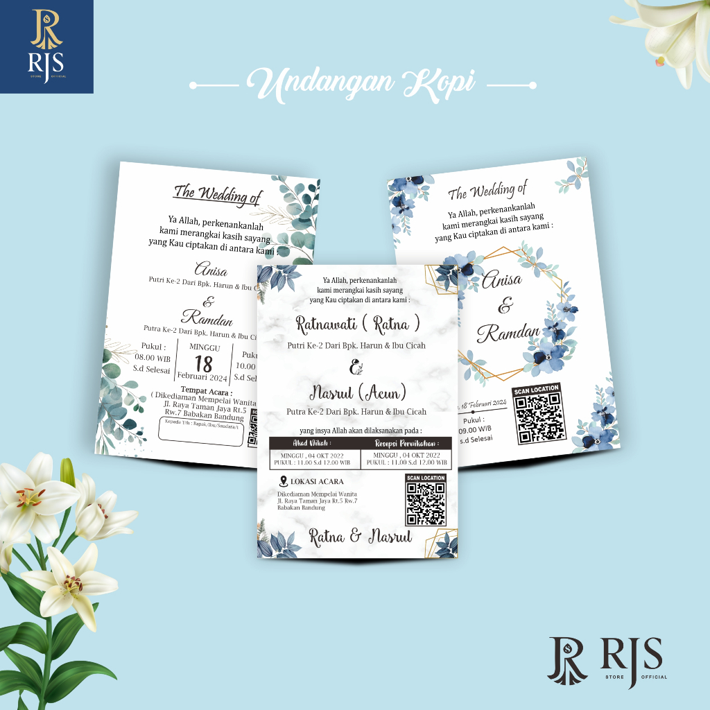 Undangan kopi / Undangan Mini / Undangan Kopi Pernikahan