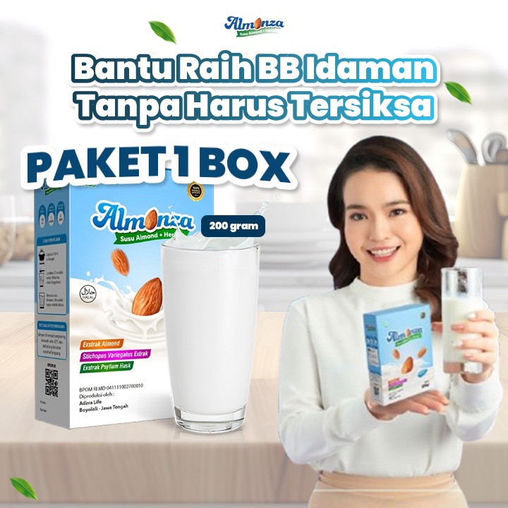 

SUSU ALMONZA Bukan Susu Dietary Biasa, Bisa Cerahkan Kulit - No Sugar dan Low Fat - 200 Gr