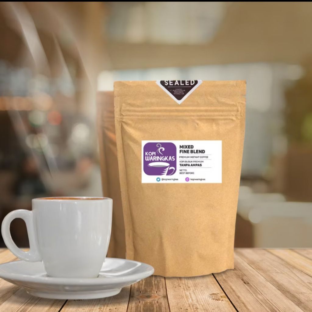 

Cahayadstore Kopi Waringkas Original Mixed Fine Blend (100 Gr) Kopi Bubuk Tanpa Ampas Premium Super