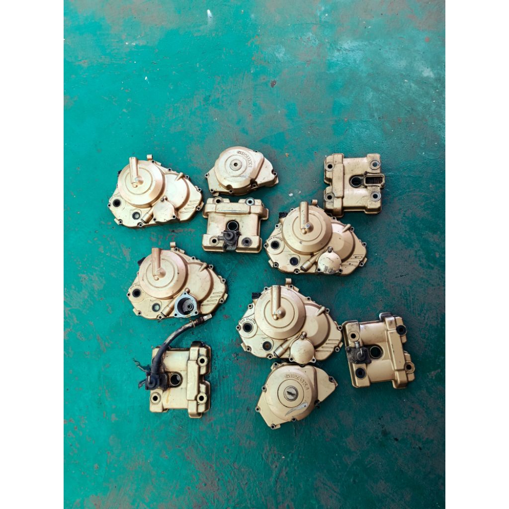 Tutup block mesin satria fu original copotan gold
