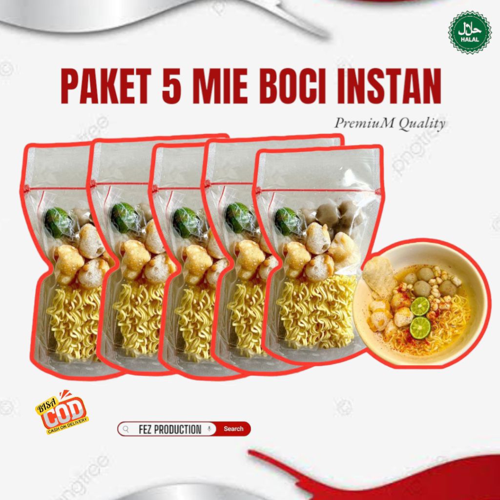 

5 PCS MIE BASO ACI INSTAN KUAH PEDAS