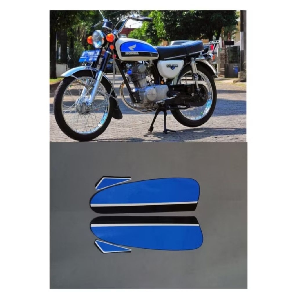 striping stiker lis body ori cb 100 klatik full set
