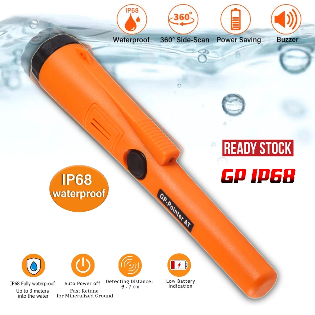 Metal detector Bawah Air GP IP68 Detektor Logam Tahan Air Gp Pointer Anti Dalam Air IP 68 Pointer AT