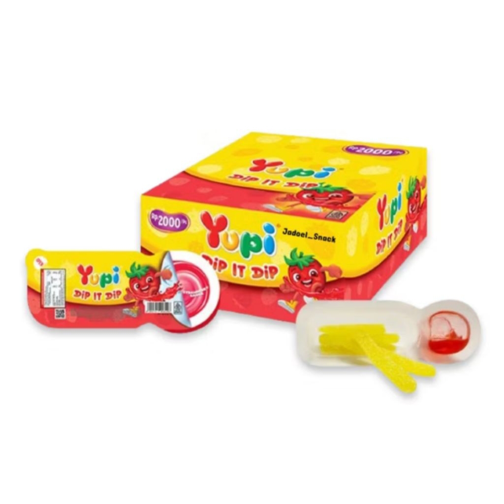 

Yupi Dip It Dip Strawberry Sauce Display Box isi 12 pcs