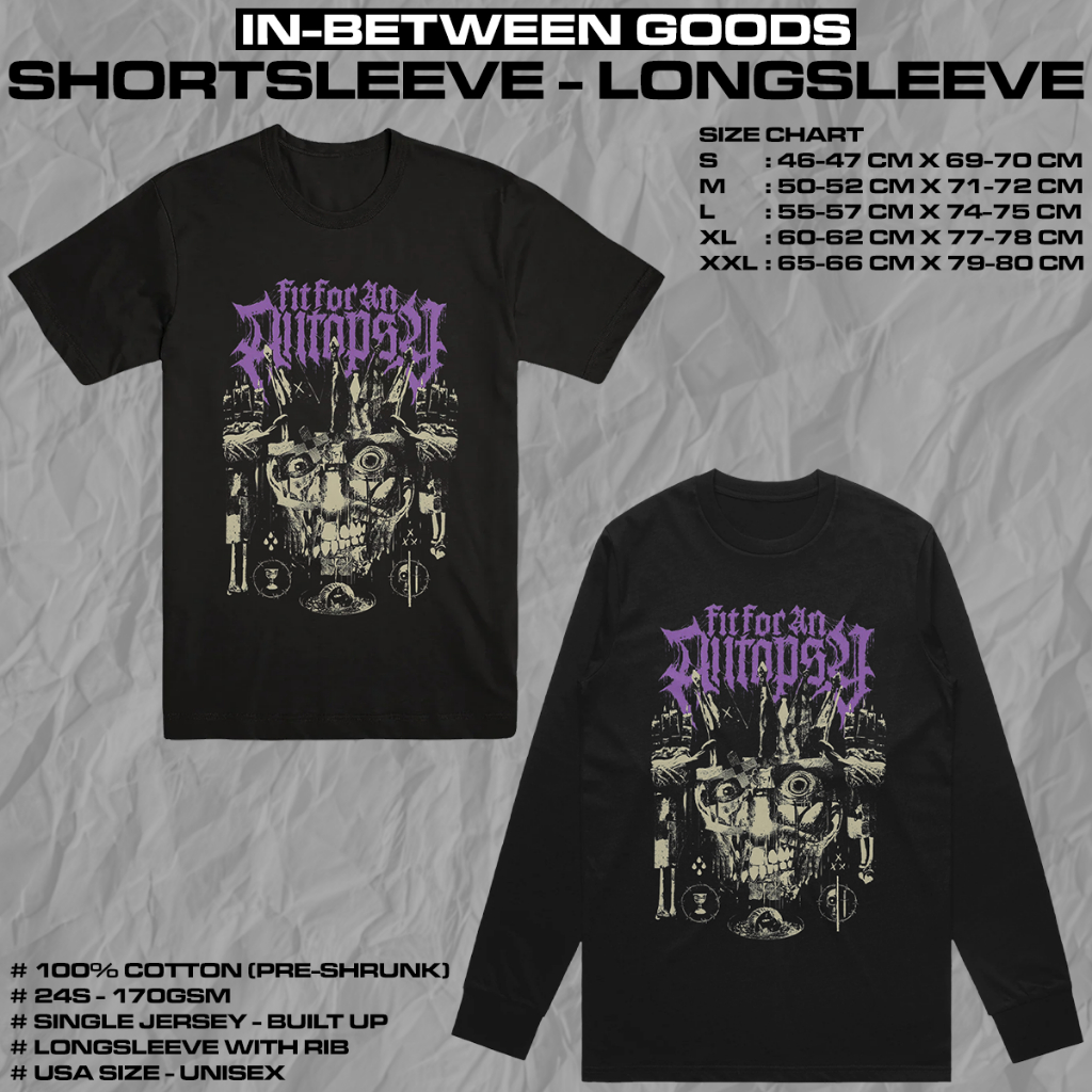 FIT FOR AN AUTOPSY - PURPLE LOGO FACE | T-SHIRT | LONGSLEEVE | BAND MERCH