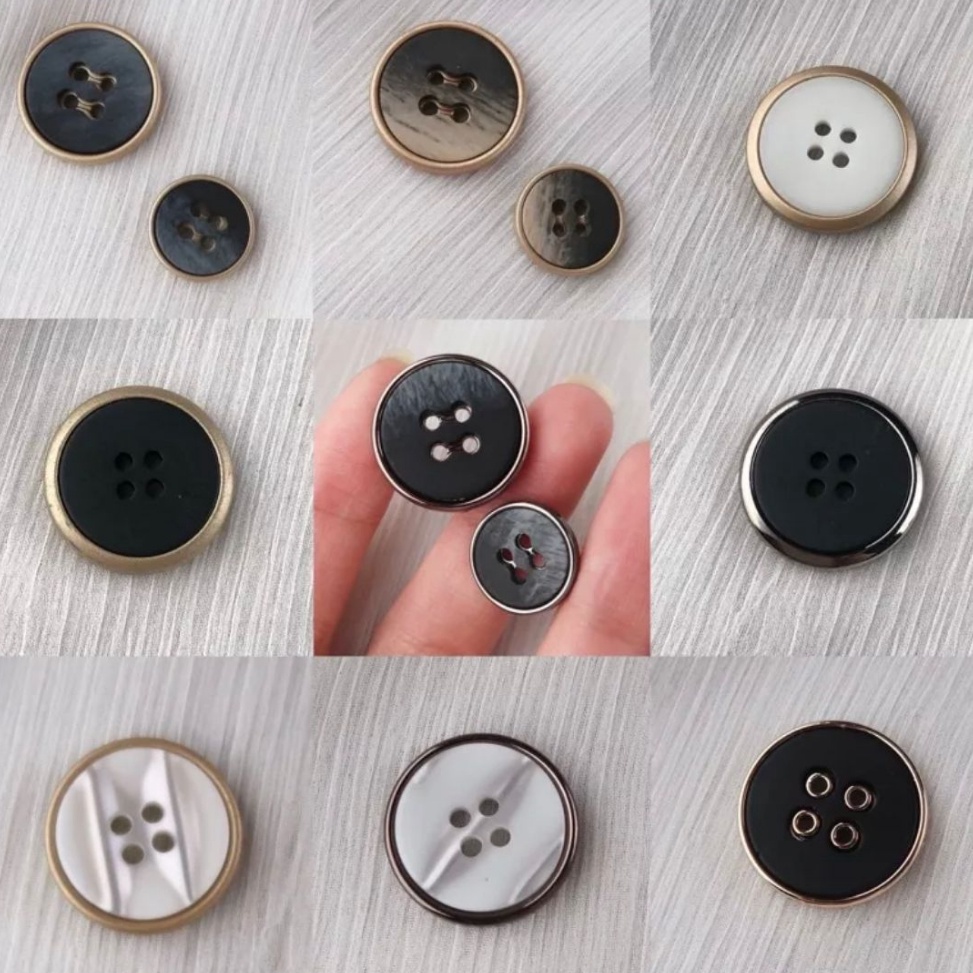 KODE A43W Kancing Baju 4 Lubang LUSINAN  Grosir Kancing Pria Wanita Unik Mewah Mix  Istana Kancing