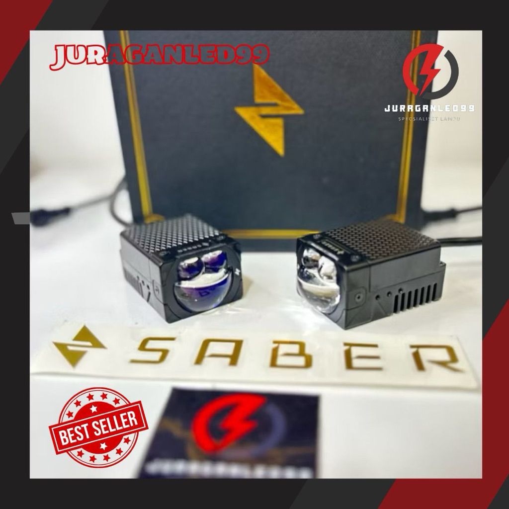 MINI PROJIE SABER SR1 EVO NEW MINI PROJIE LED PROJECTOR FOGLAMP LAMPU MOBIL