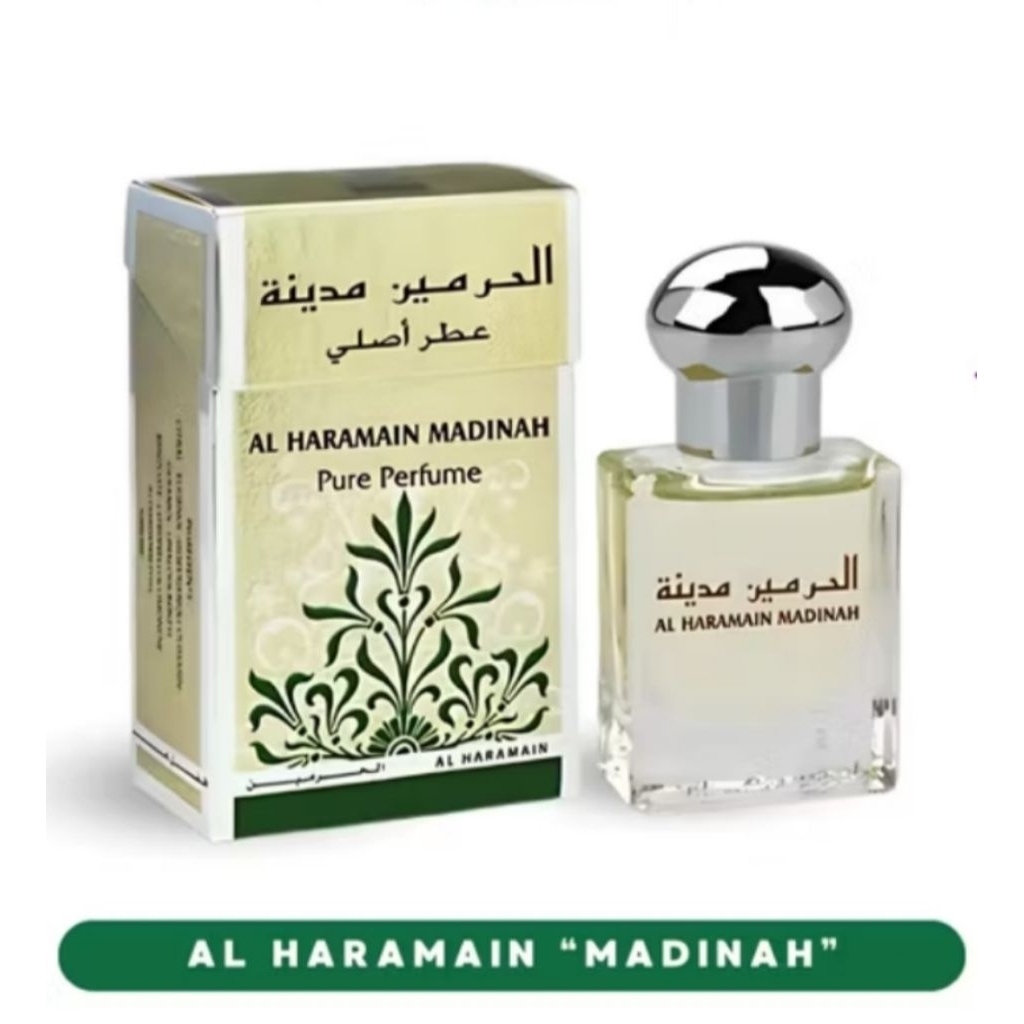 Parfum Haramain Madinah Parfum Raudhoh Al Haramain MADINAH Rose 15ml 100% ORIGINAL | Non Alkohol