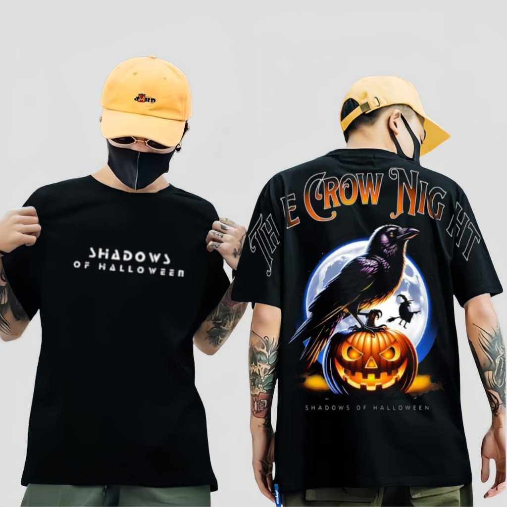 Kaos Premium Pria Tshirt Distro Bergambar THE CROW NIGHT Pakaian Pria / Koas Pria Distro Terlaris / 