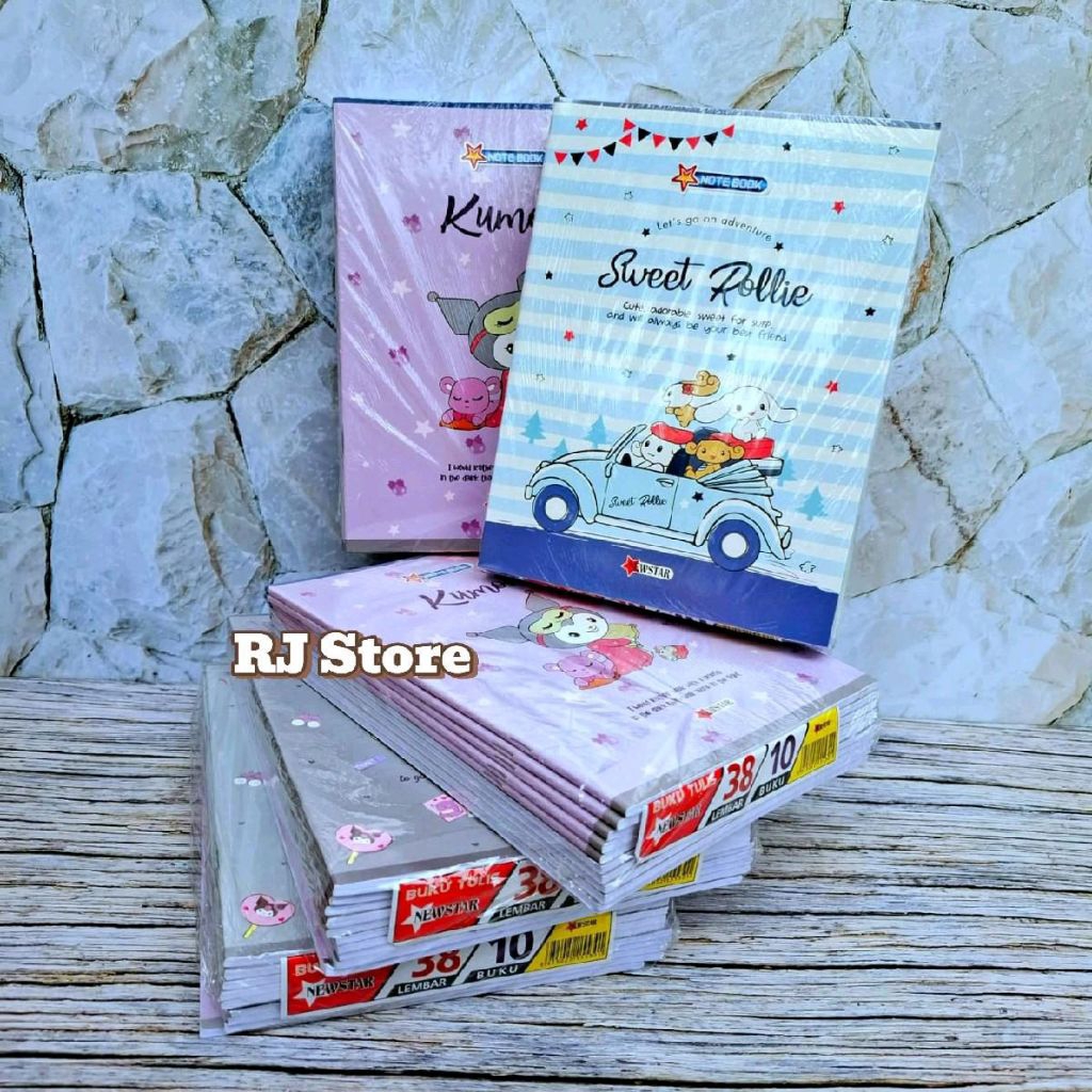 

1 Pak Isi 10 Buku Kuromi Buku Tulis Newstar 38 Lembar Karakter Lucu Kuromi Cinnamorool Ukuran A5/Pendek