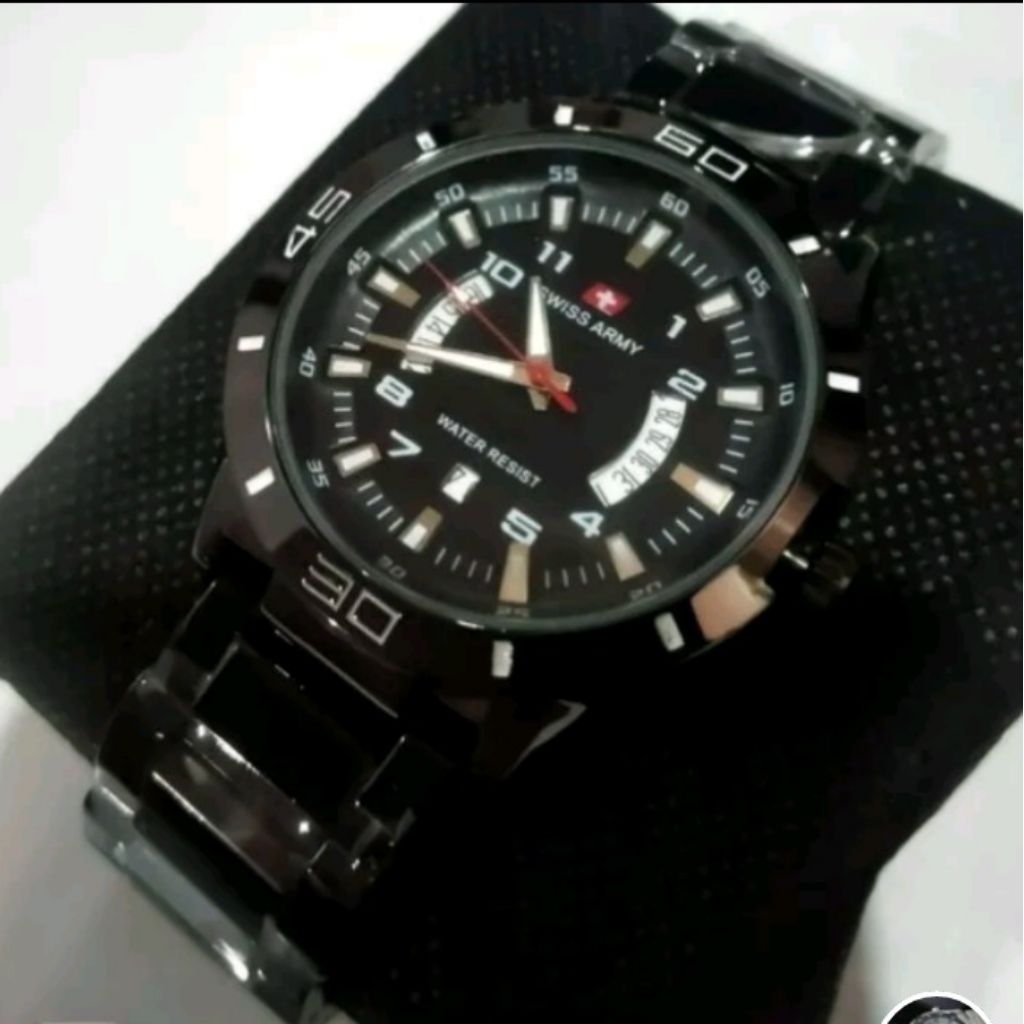 Jam Tangan Pria Swiss Time Army Tali Rantai