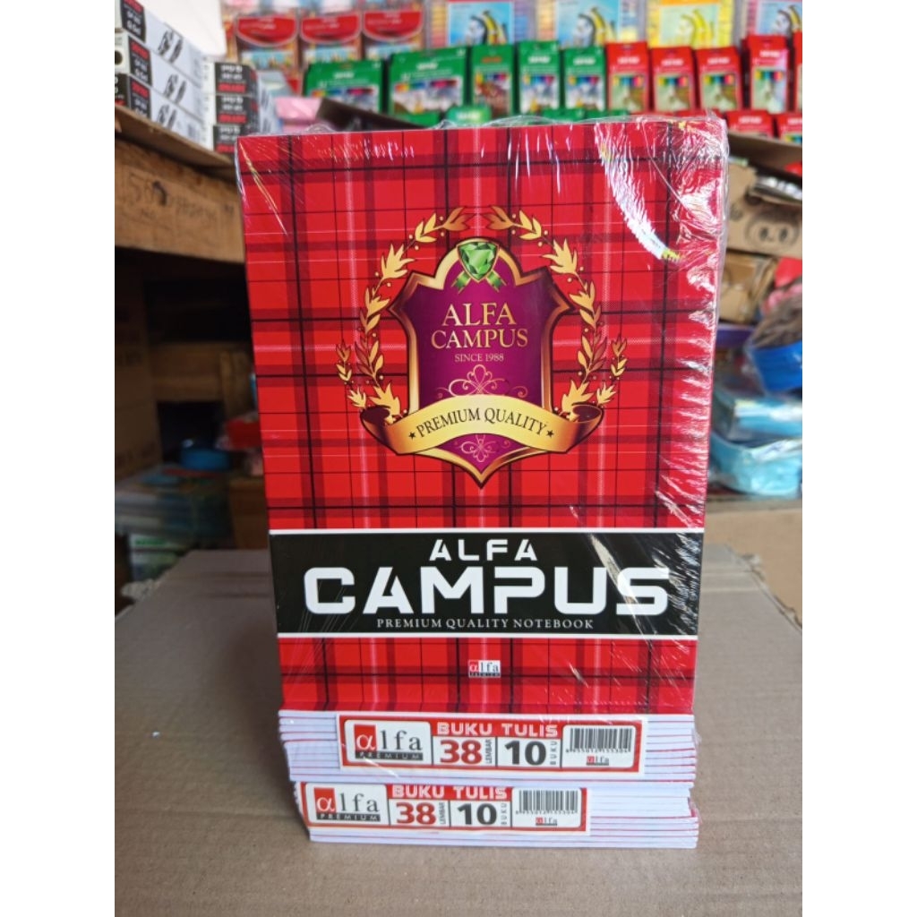 

(KECIL) BUKU SEKOLAH/BUKU CAMPUS/BUKU MURAH/BUKU ALFA KECIL CAMPUS 38LBR/10PCS