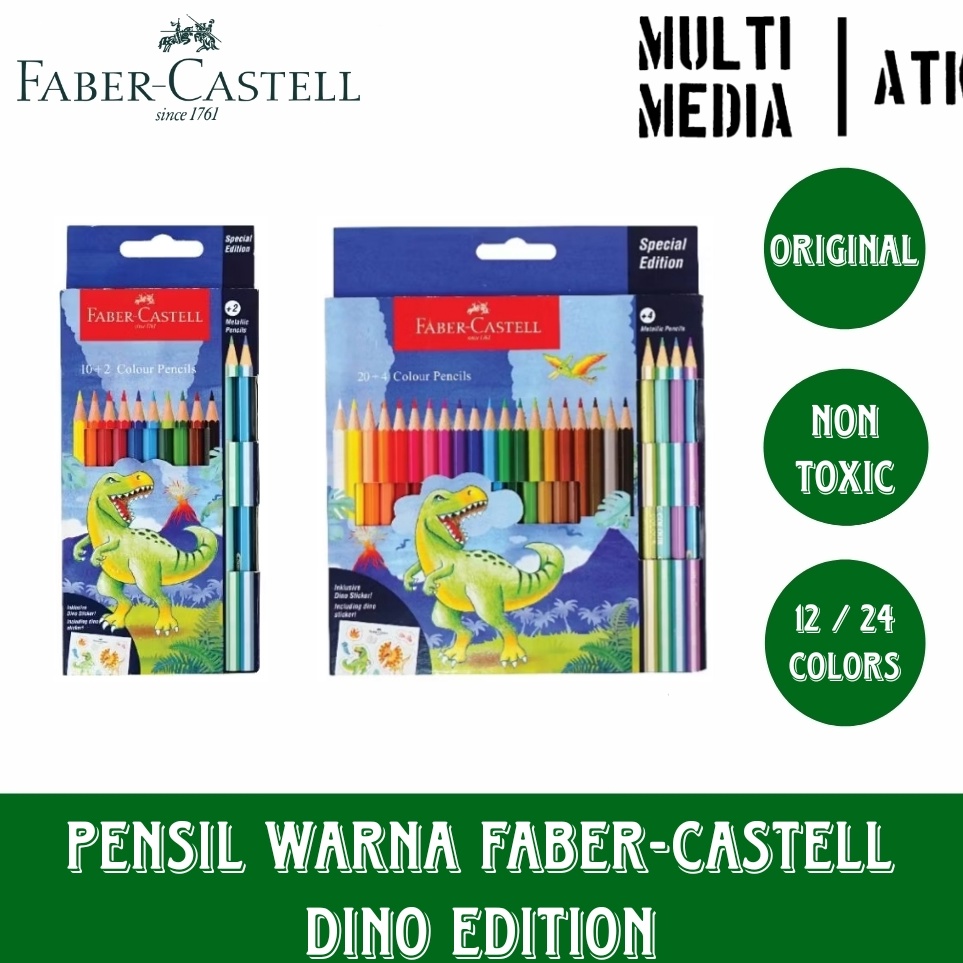 

PENSIL WARNA FABERCASTELL PENCIL COLOUR DINO EDITION KODE R8I9