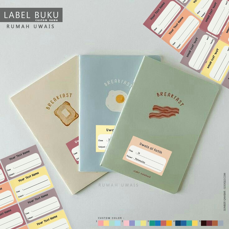 

Sticker buku custom nama - rumah uwais