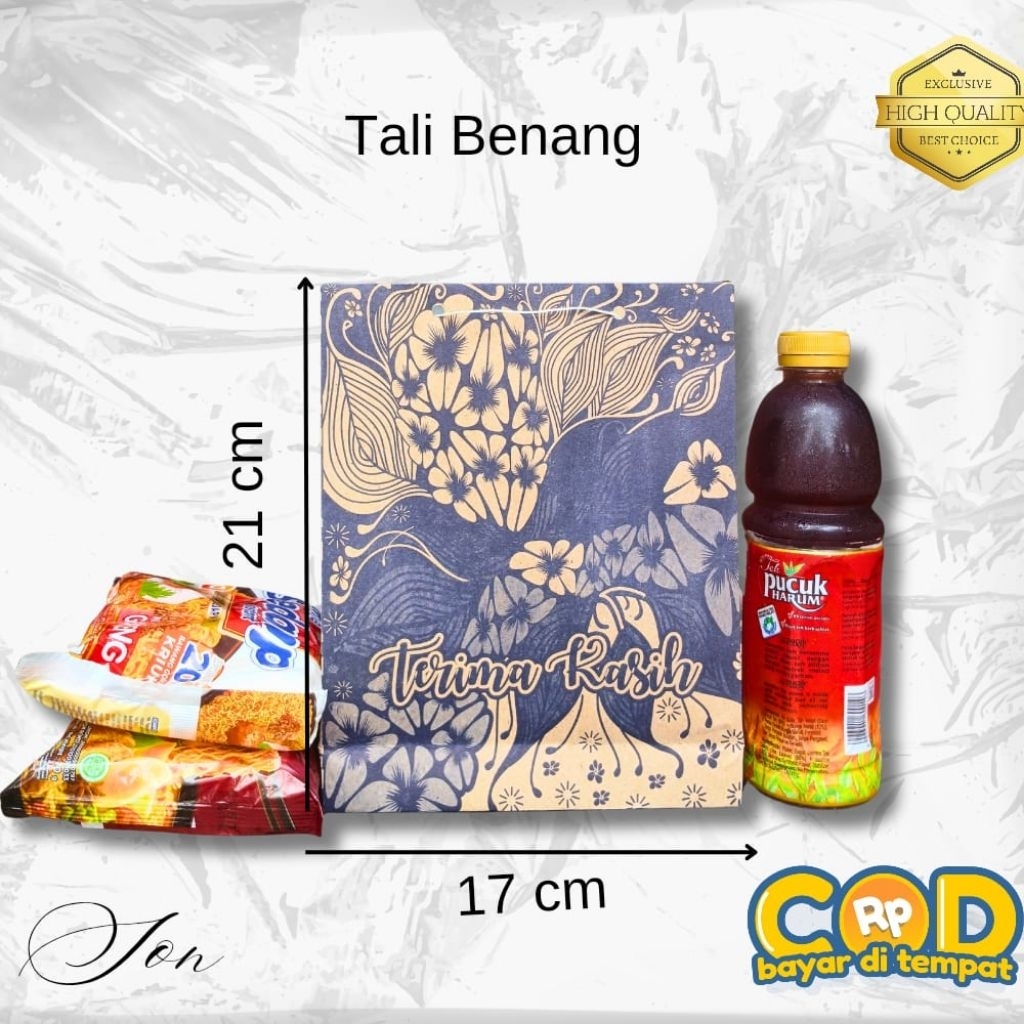 

100 Pcs Paperbag Batik sovenir pernikahan Ukuran sedang 21x17x6