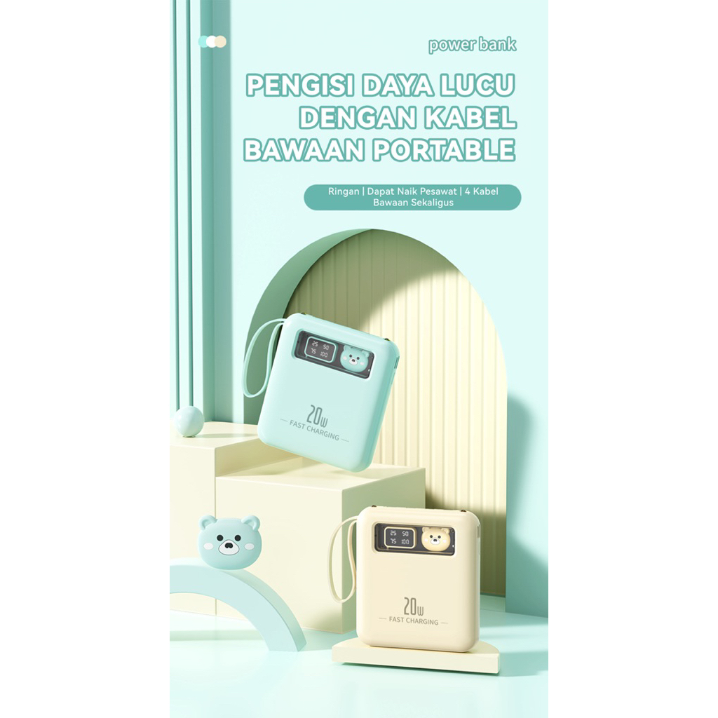 hot deals best sale powerbank murah lucu mini 20000mah power bank stay connected pawer bank original