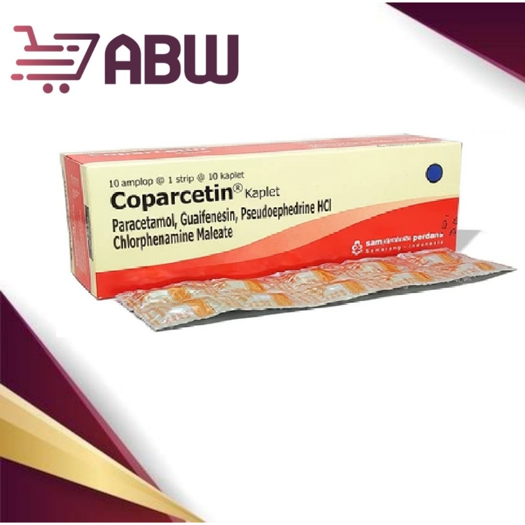 [A] COPARCETIN STRIP isi 10 Kaplet - Obat Flu, Batuk, Pilek dan Demam [ Sampharindo ]