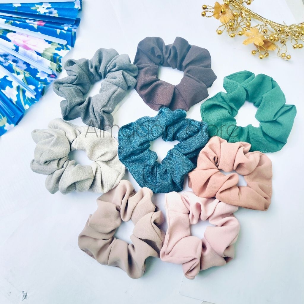 Ikat rambut Scrunchie Cepol, Ikat Rambut Kunciran Rambut Cepol Hijab Termurah