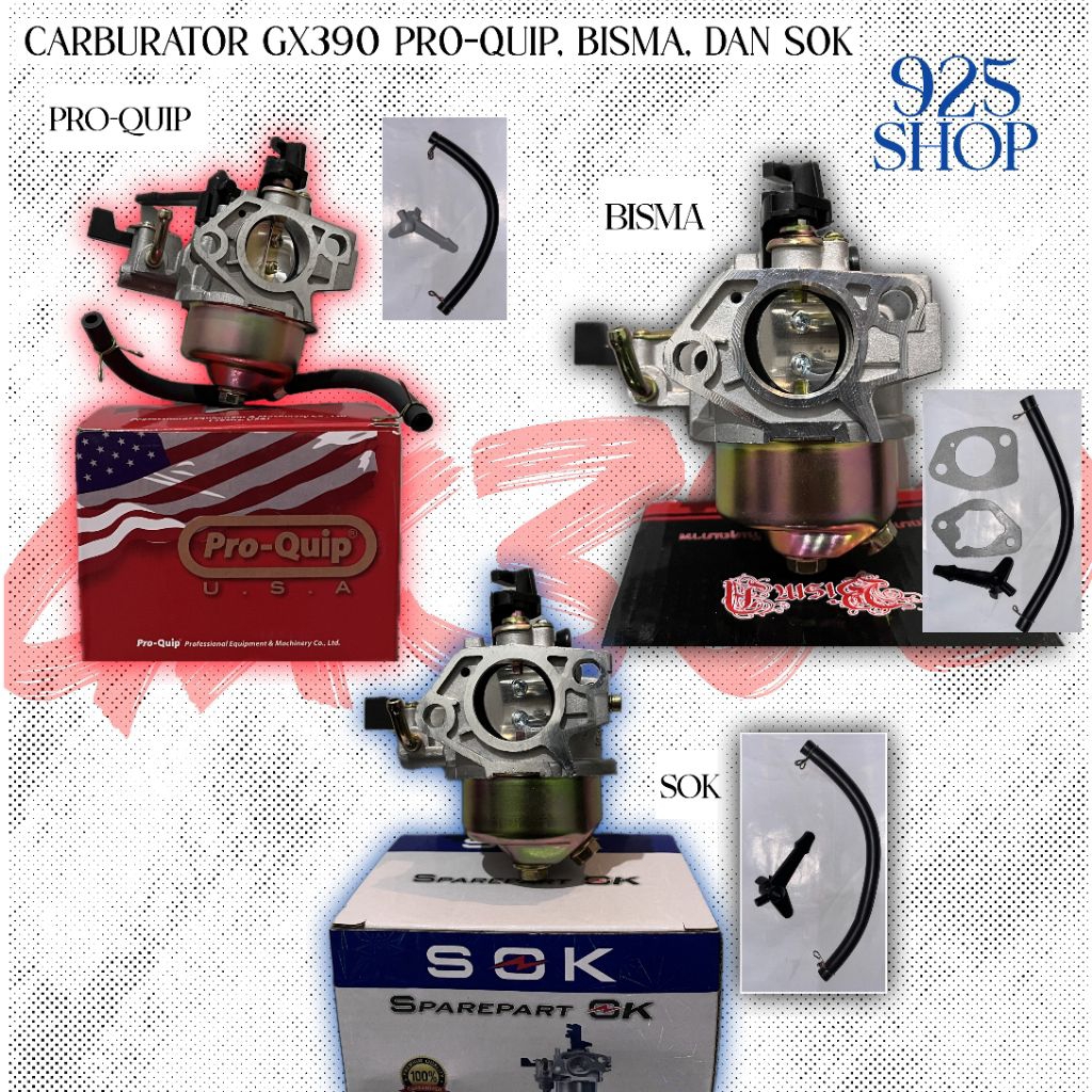 CARBURATOR GX390 MEREK PRO-QUIP, BISMA, DAN SOK COCOK SEMUA MESIN GX390