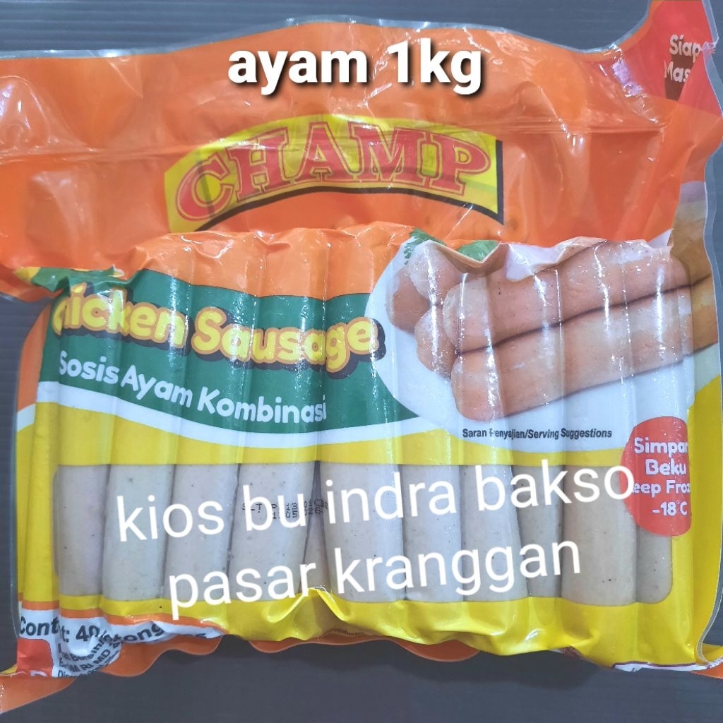 

sosis ayam kombinasi champ 1kg isi 40 chicken sausage