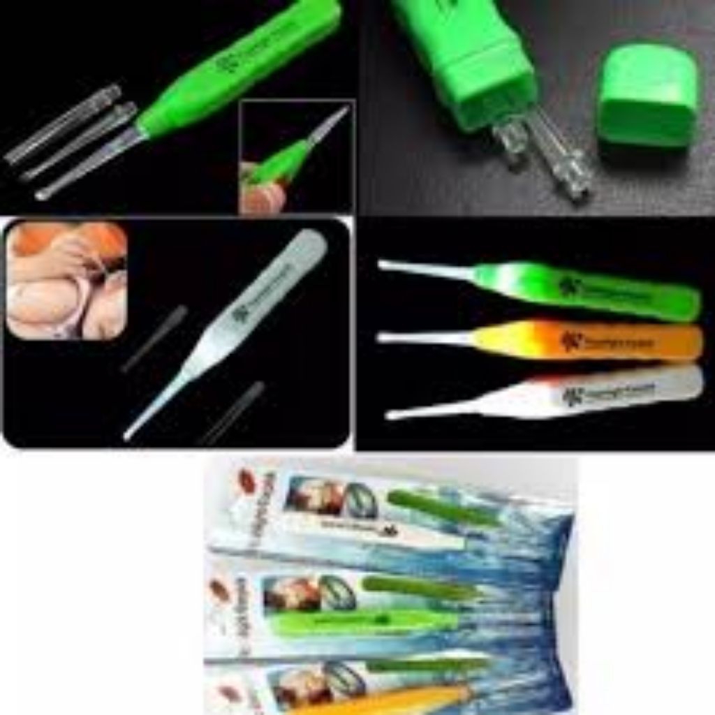 Korek Kuping Telinga Lampu LED Pembersih Elektrik Flashlight Earpick korek kuping pembersih