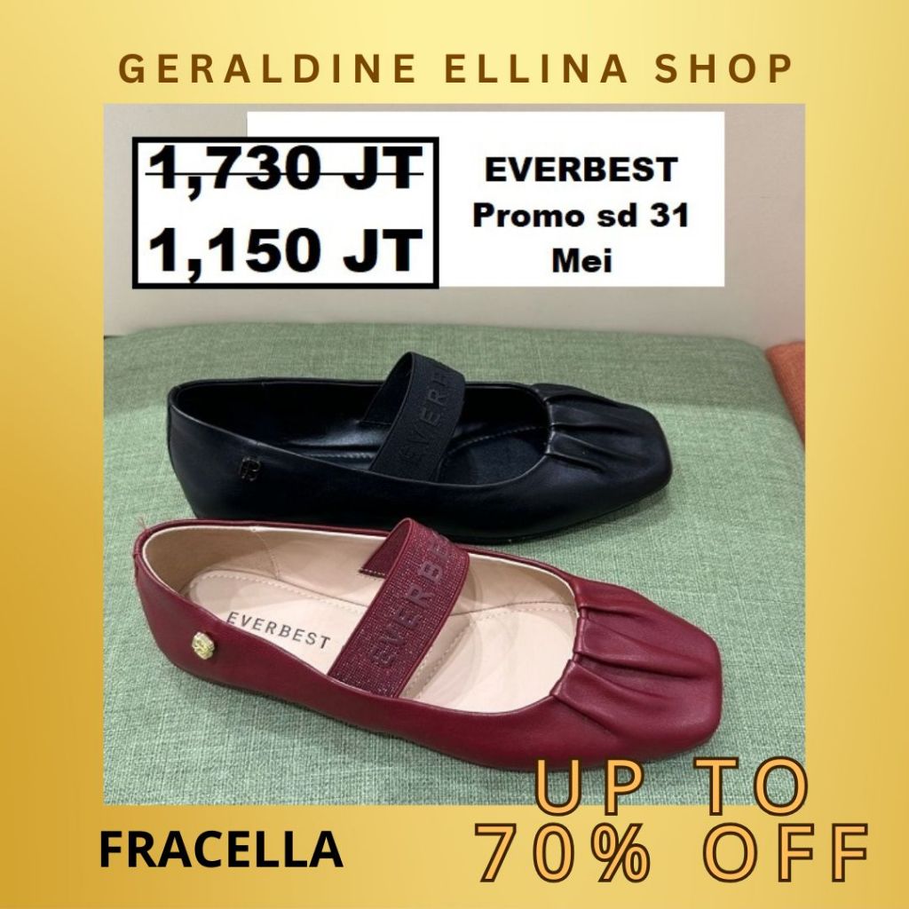 Sepatu flat wanita Everbest original store sale FRACELLA