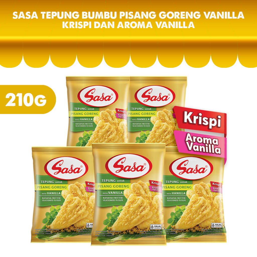 

Sasa Tepung Pisang Goreng Bervitamin & Bermineral 210gr – 5 pcs