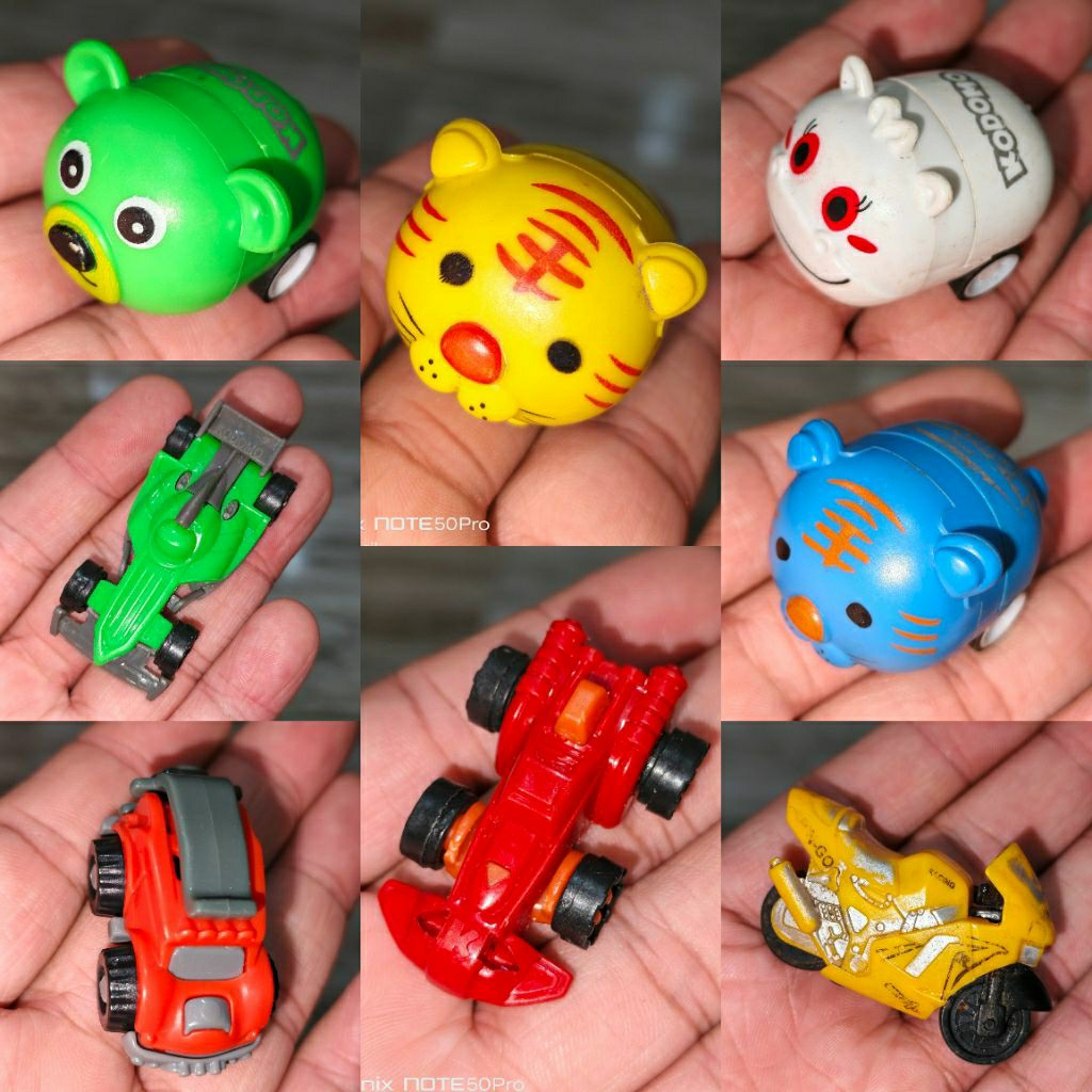 ANEKA MACAM MOBILAN MOBIL KECIL KINDERJOY PESAWAT CHACHA CACA TRUK TRUCK BURGER PEMADAM FIRETRUK KEB