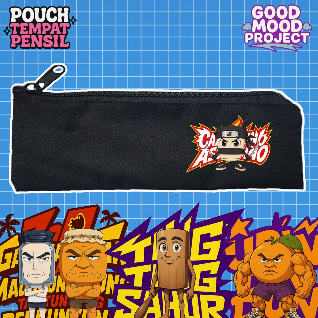 

Tempat / Kotak Pensil /Anomali Brainroot FONT Tung Tung Tung Sahur/ Alat Tulis / Kosmetik / Dompet Kain Kanvas / Stationery / Pencil / Pen / Cosmetic