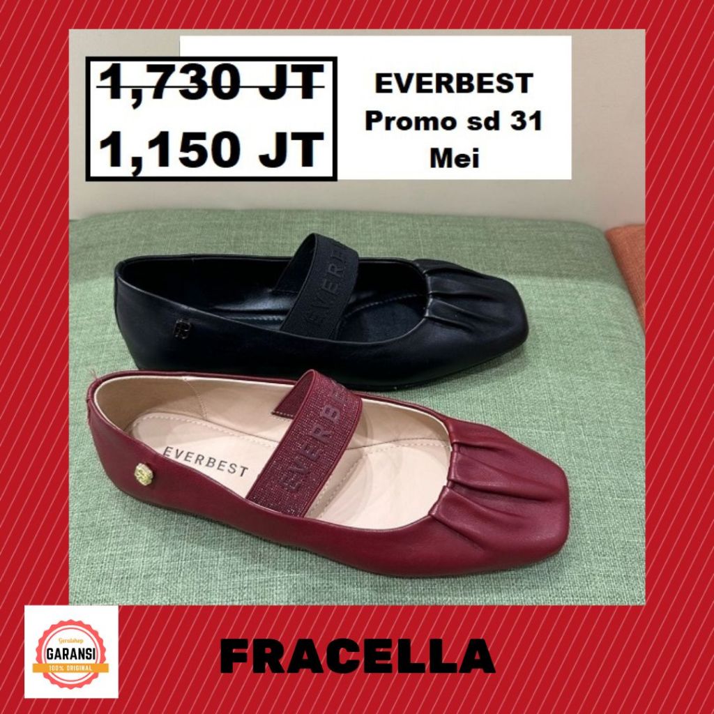 Sepatu flat shoes wanita Everbest seri FRACELLA SALE 100% original