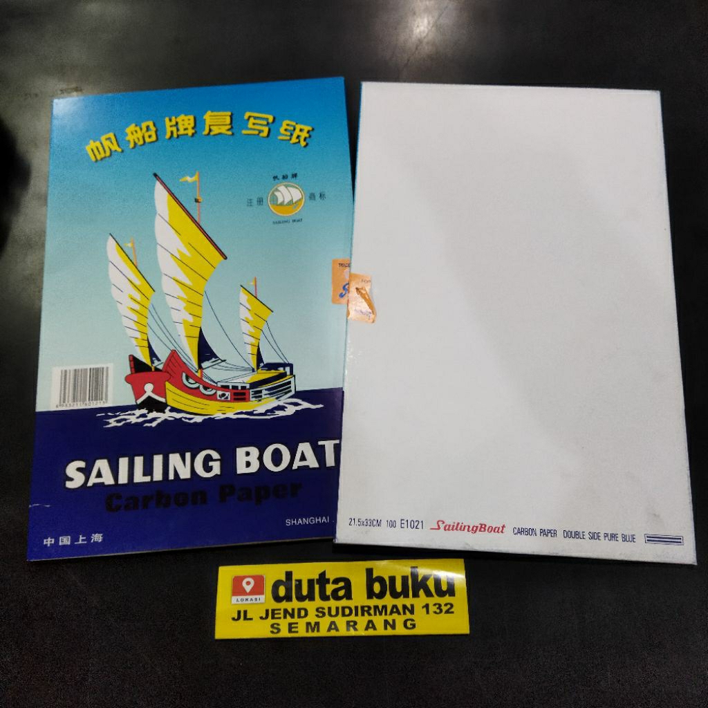 

Kertas Paper Karbon Carbon Hitam/Biru Sailing Boat Ukuran F4 Folio 10Lembar